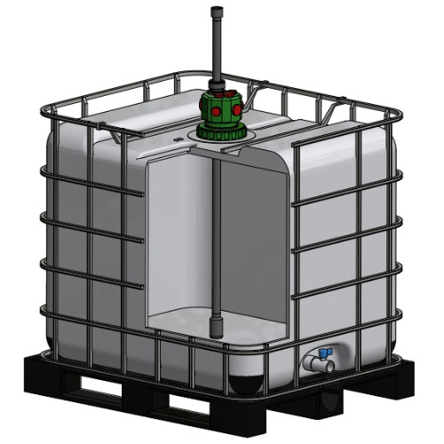 Sauglanze verstellbar aus PE für MULTI FLEX BLOCK mit Borsilikatkugel und EPDM Dichtung